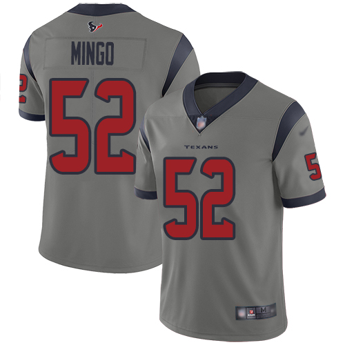 Houston Texans Limited Gray Men Barkevious Mingo Jersey NFL Football #52 Inverted Legend